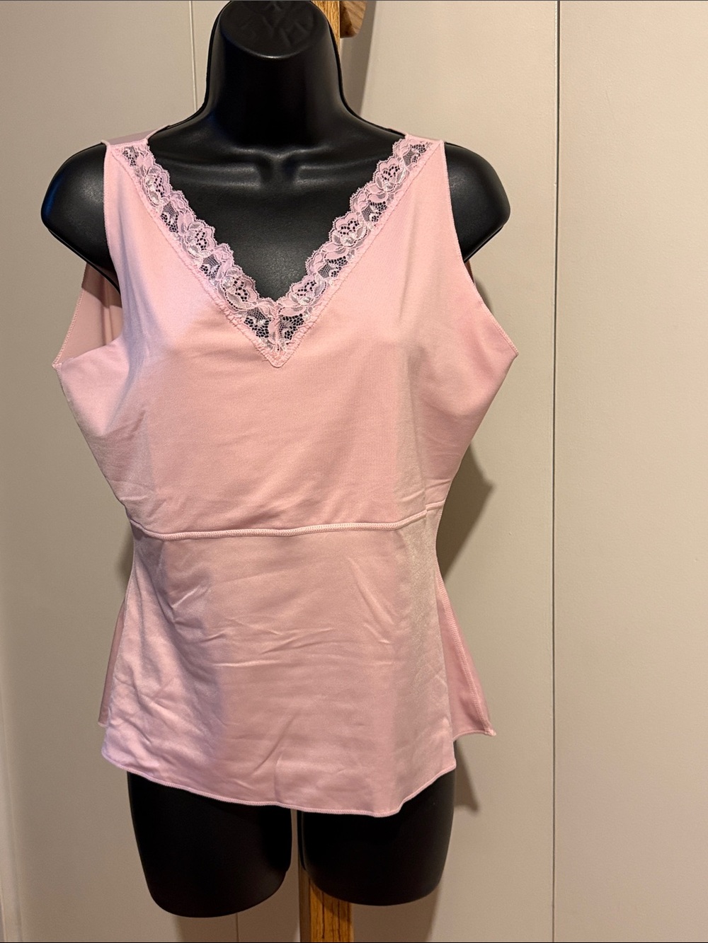 Spanx Pink Lace-Trim V-Neck Camisole